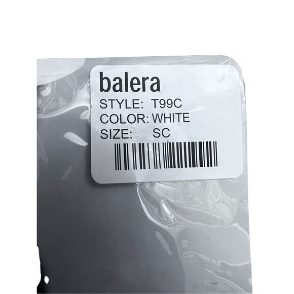Balera White Footed Tights Size Child Small 6 6x Style T99C New - Picture 3 of 5